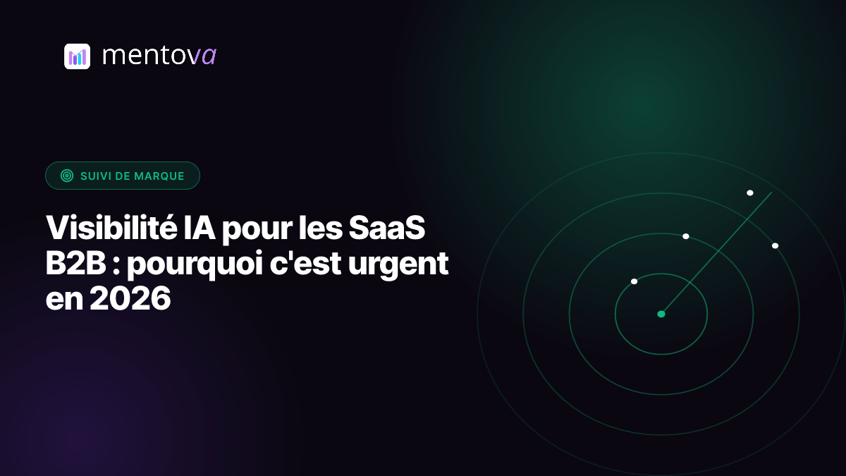 Visibilité IA pour les SaaS B2B : pourquoi c'est urgent en 2026